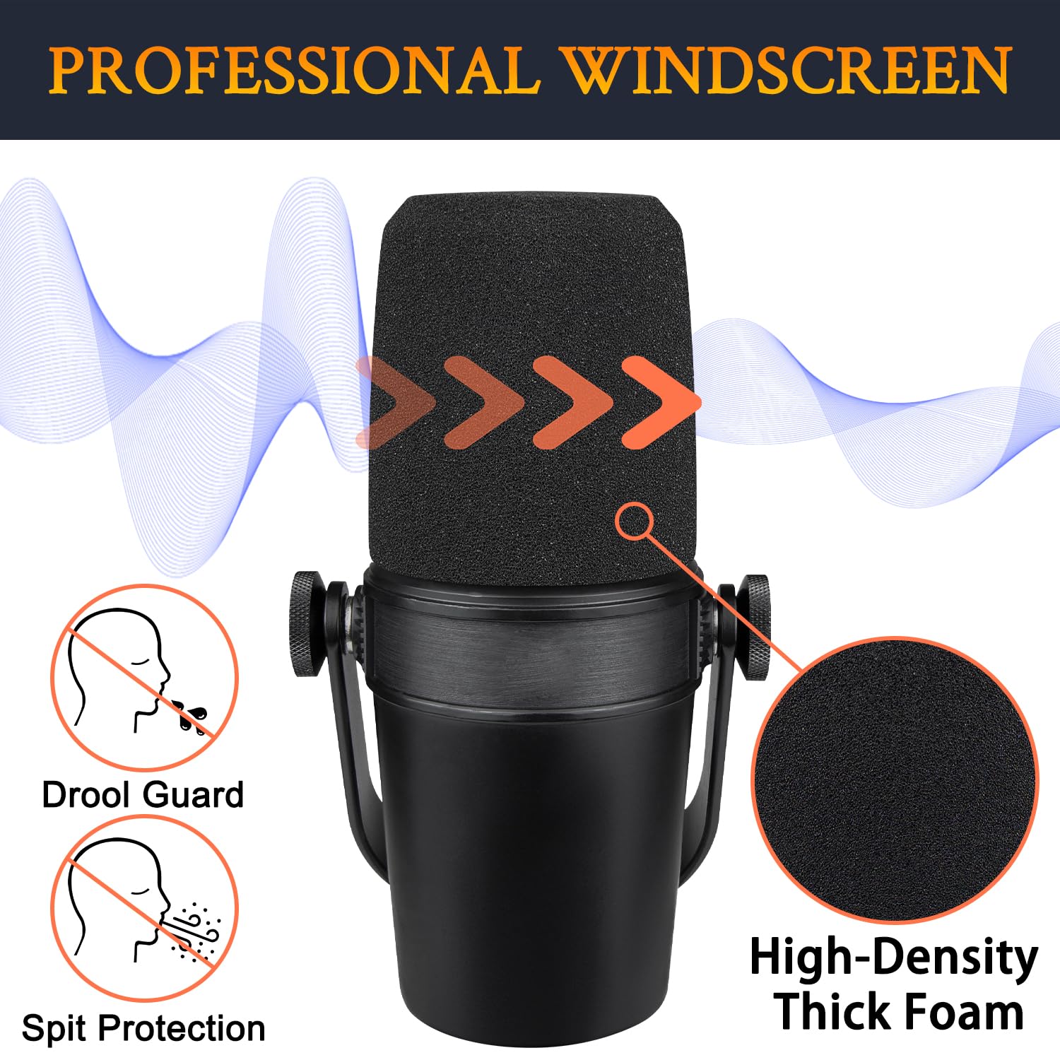Amazon | SOULWIT 2Pcs マイクロフォン ポップフィルター for Shure
